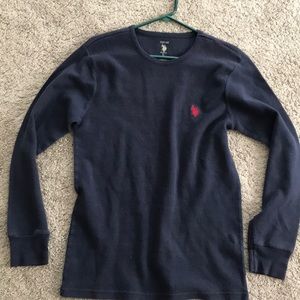 Navy Blue Color US Polo Assn. Thermal Long Sleeve